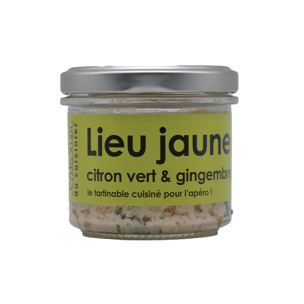 Rillette de lieu jaune citron vert et gingembre