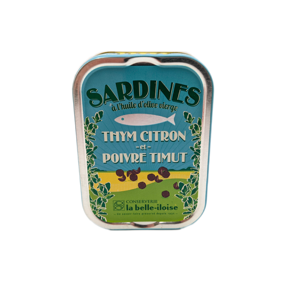 Sardines thym citron et poivre timut conserverie la belle-iloise