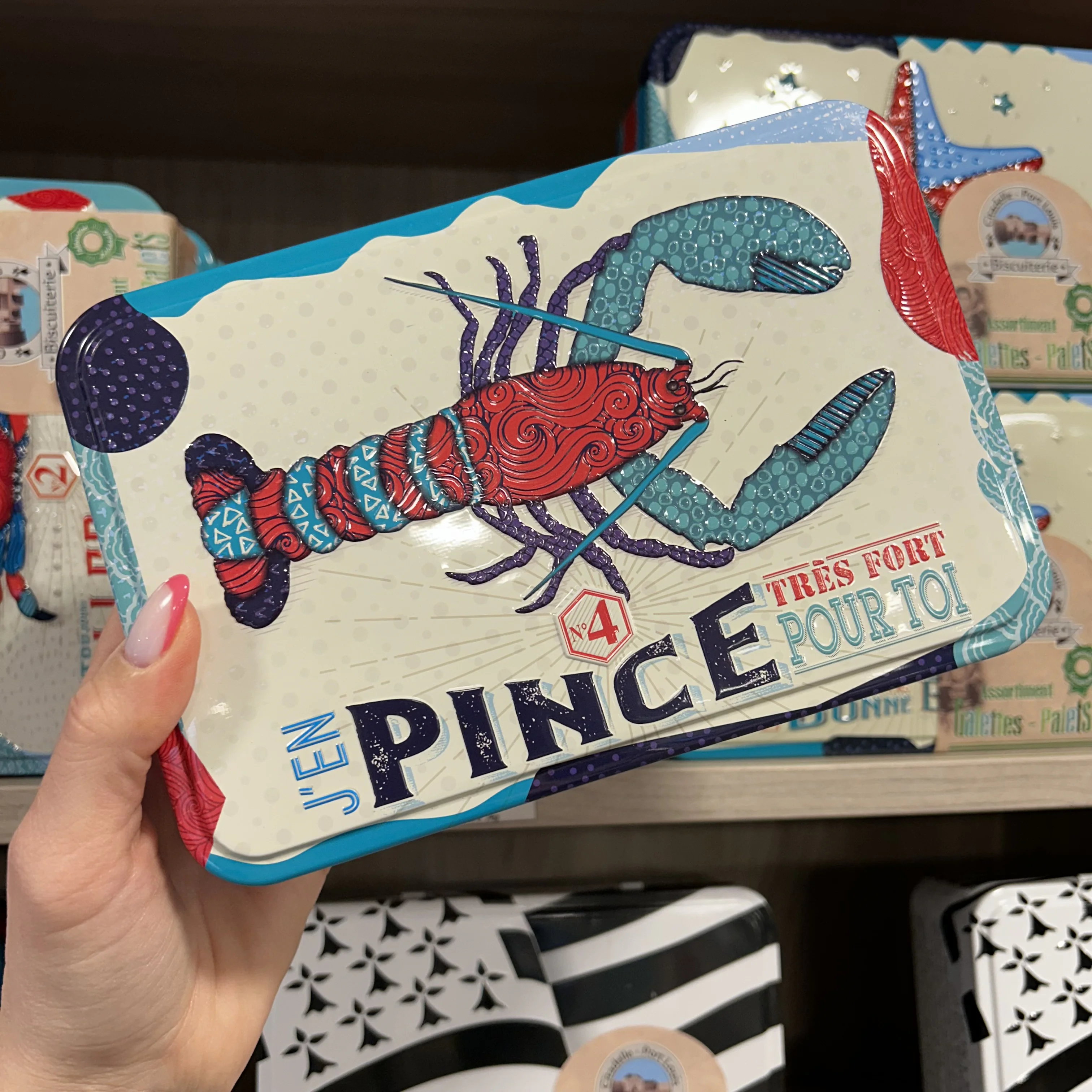 Boîte métal Homard 350g assortiments biscuits