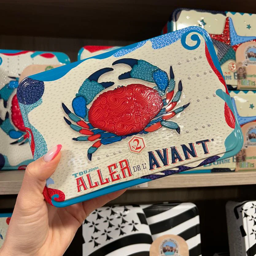 Boîte métal 350g crabe assortiments biscuits