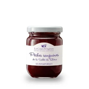 Confiture de pêche sanguine 110g La Cour d'Orgères