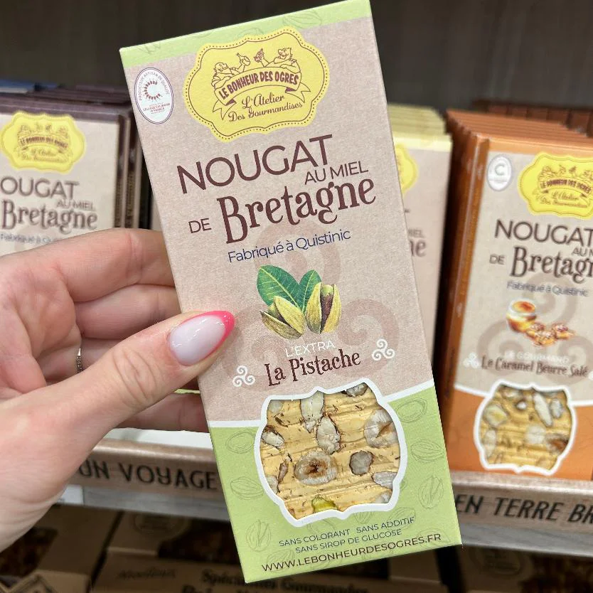 Nougat au miel de Bretagne et pistache par Le Bonheur Des Ogres