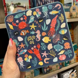 Boîte métal 180g fond marin assortiments biscuits