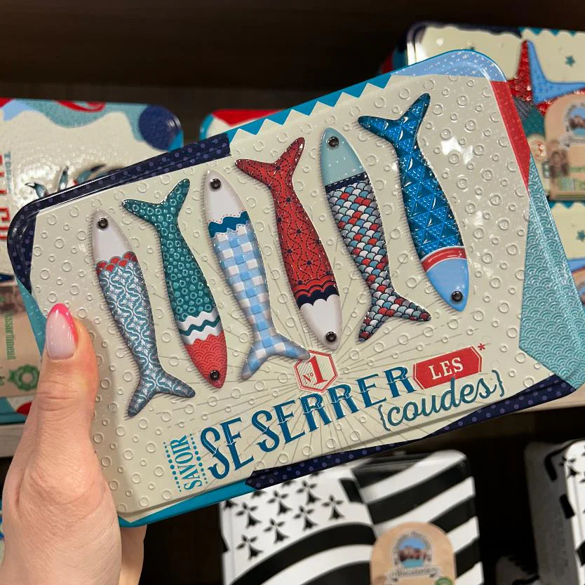 Boîte Métal sardines 350G assortiments biscuits