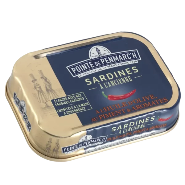 Sardines à l’huile d’olive, piment et aromates Pointe de Penmarc'h